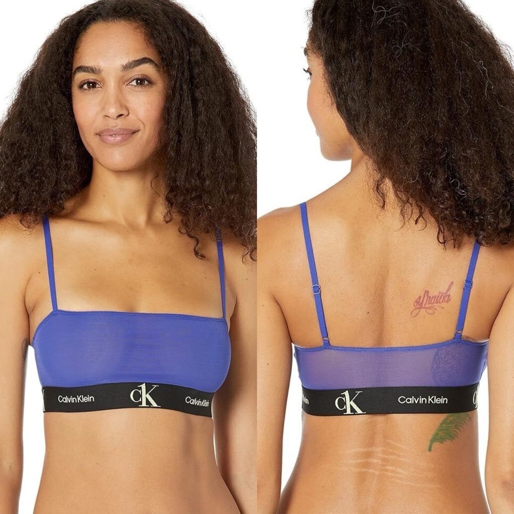 Urban Outfitters / NWT Calvin Klein CK One Mesh Unlined Bandeau Bralette Bra